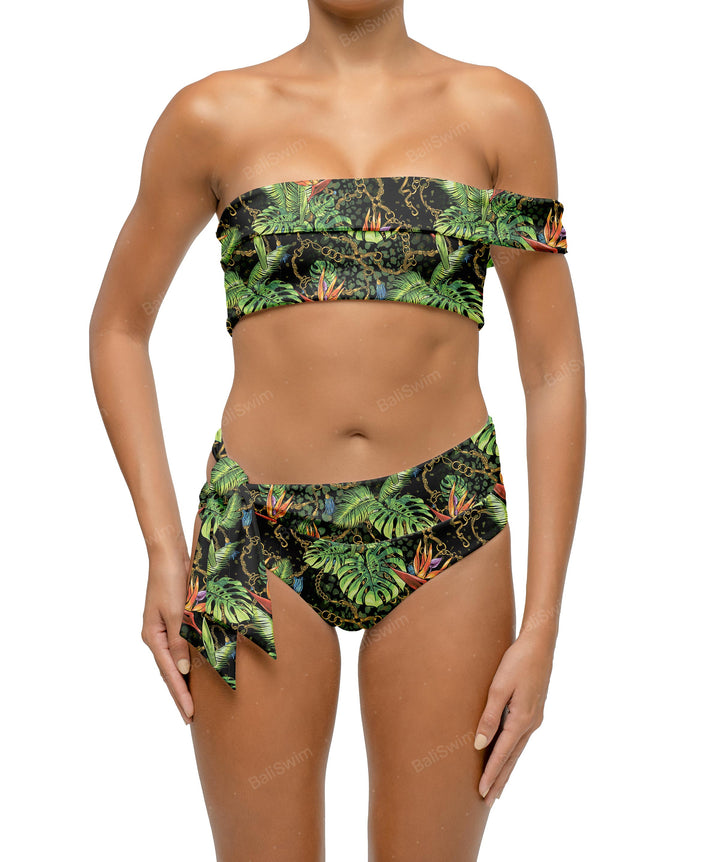 BSWS-T125 Asymetrical Off the Shoulder Bikini Top