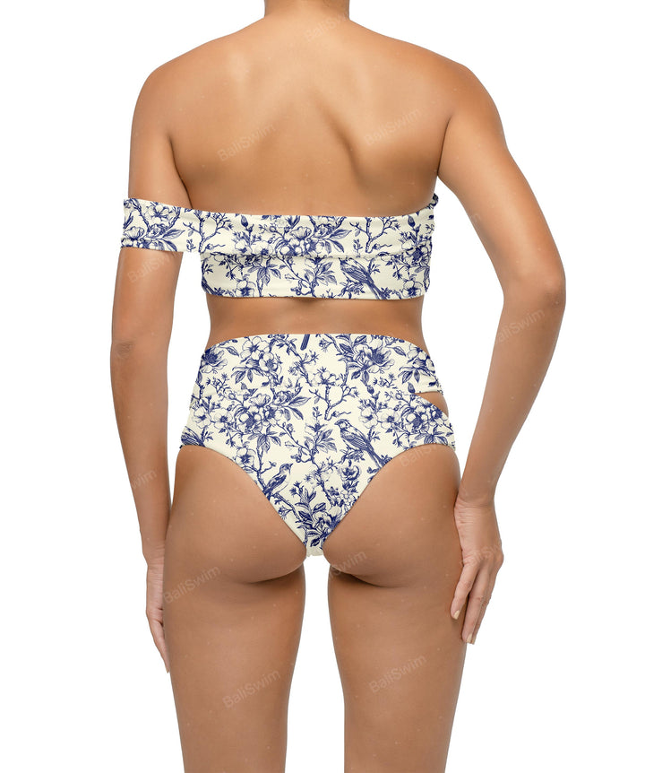 BSWS-T125 Asymetrical Off the Shoulder Bikini Top