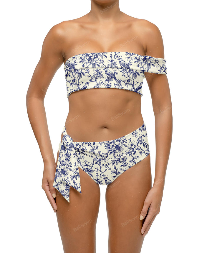 BSWS-T125 Asymetrical Off the Shoulder Bikini Top