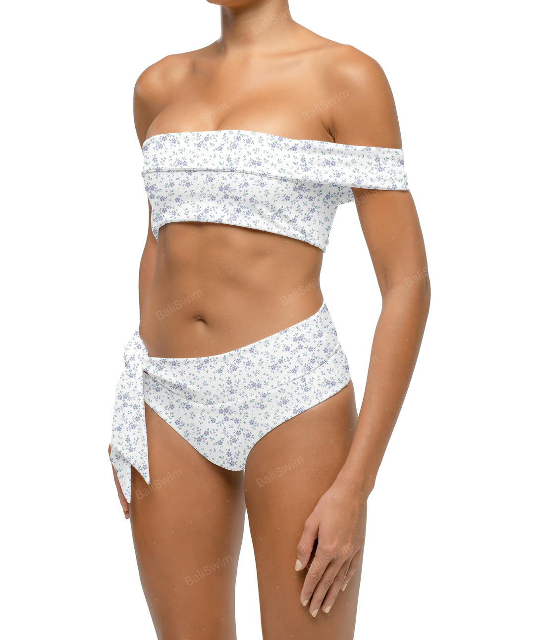 BSWS-T125 Asymetrical Off the Shoulder Bikini Top