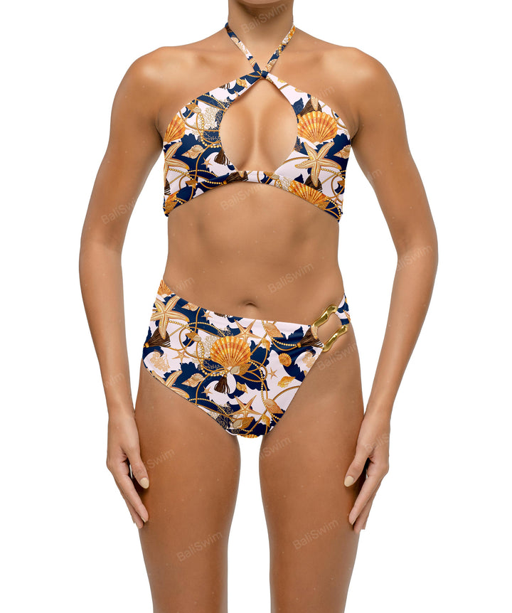 BSWS-B126 Asymetrical Wave Ring Bikini Bottom
