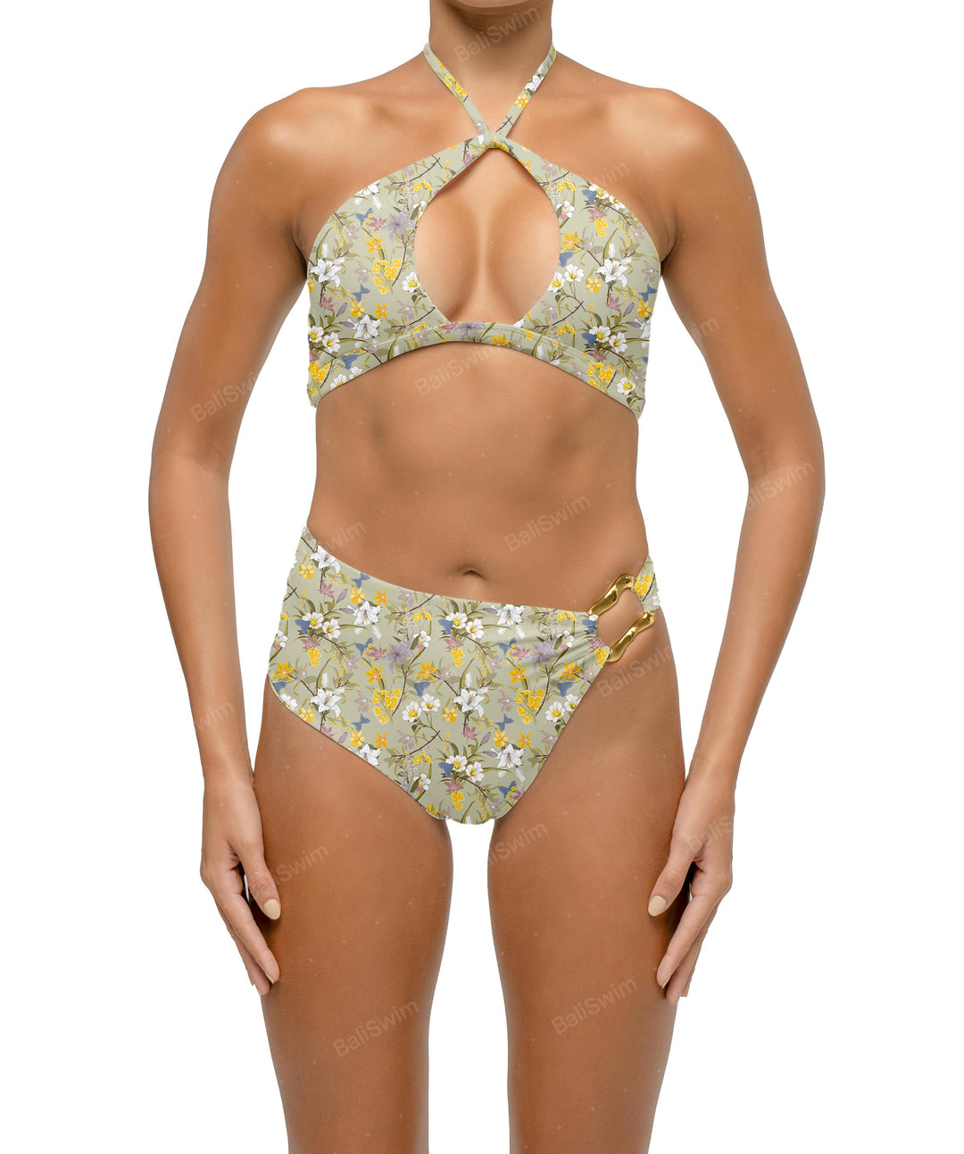 BSWS-B126 Asymetrical Wave Ring Bikini Bottom
