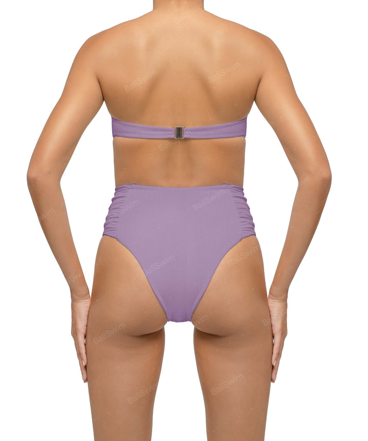 BSWS-B127 Ruched High Waist Bikini Bottom
