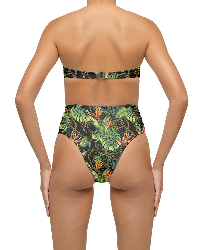 BSWS-B127 Ruched High Waist Bikini Bottom