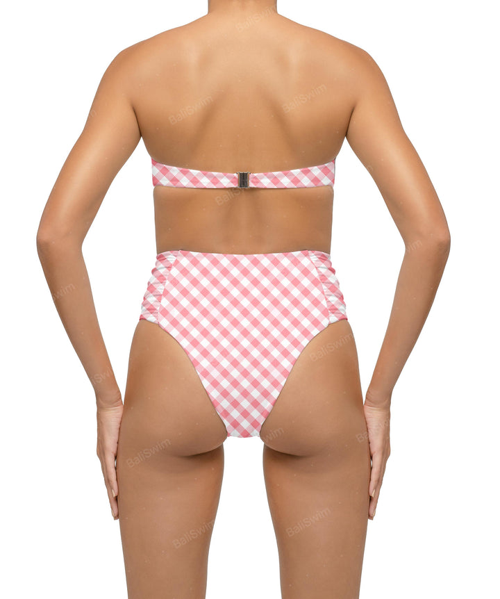 BSWS-B127 Ruched High Waist Bikini Bottom