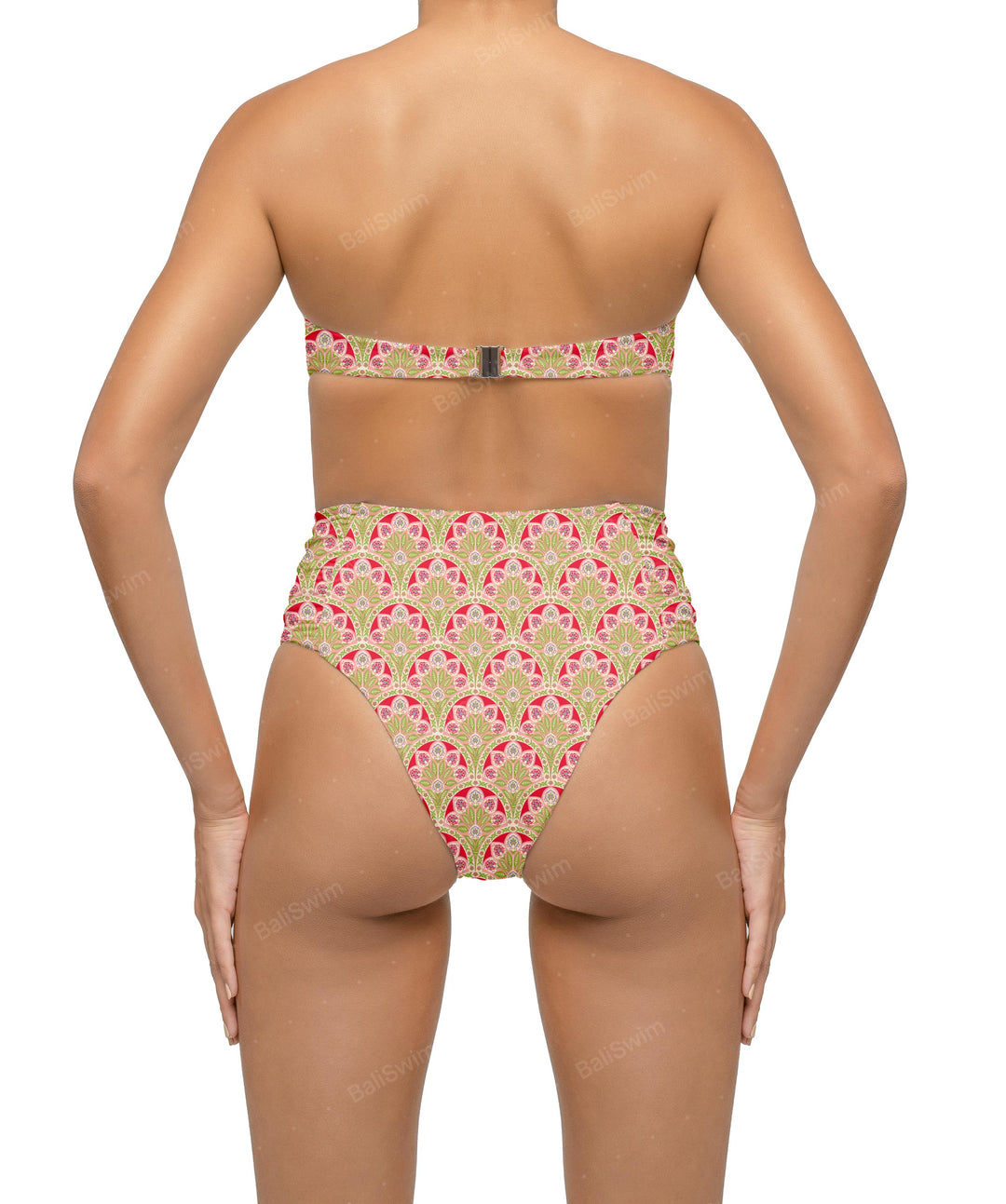 BSWS-B127 Ruched High Waist Bikini Bottom