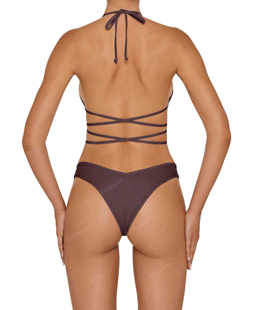 BSWS-B135 V Ruched Bottom With Binding