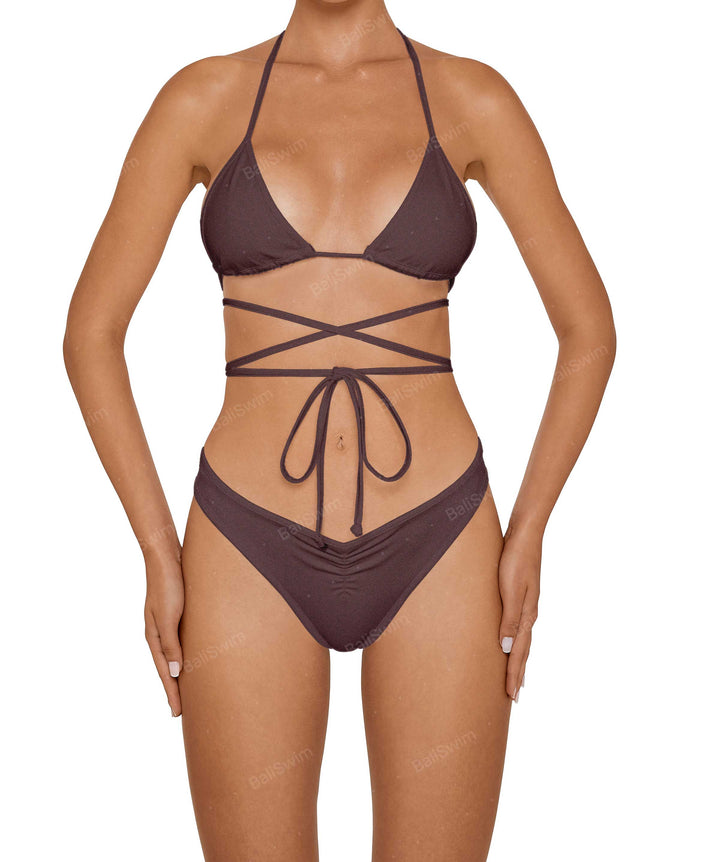 BSWS-B135 V Ruched Bottom With Binding