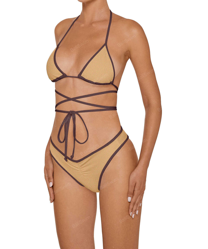 BSWS-B135 V Ruched Bottom With Binding