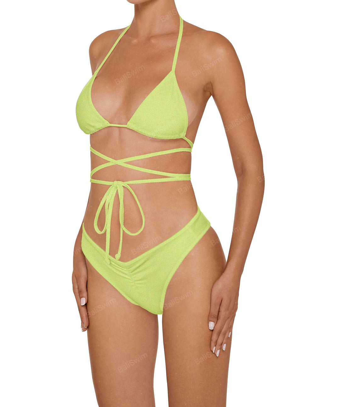 BSWS-B135 V Ruched Bottom With Binding