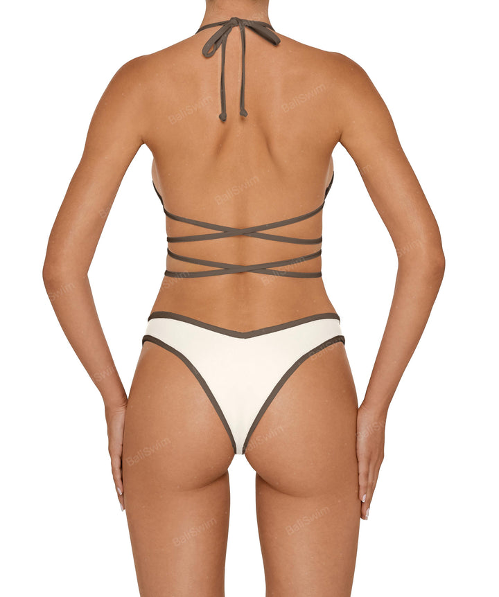 BSWS-B135 V Ruched Bottom With Binding