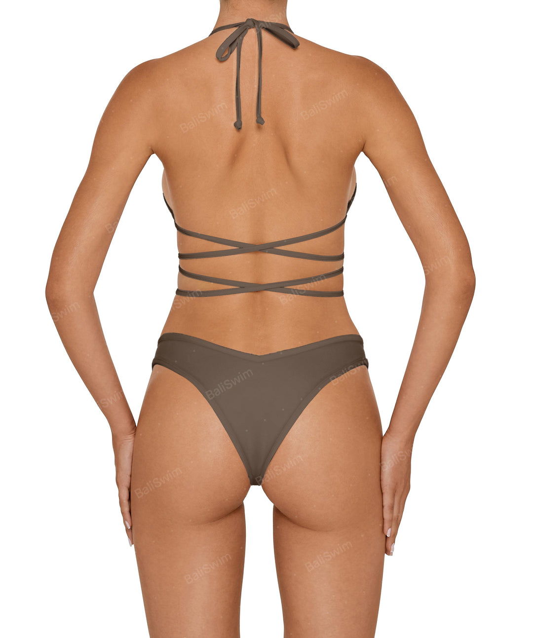 BSWS-B135 V Ruched Bottom With Binding