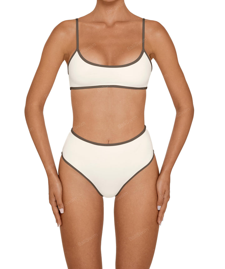 BSWS-T136 Curve Neckline Bralette Top With Binding