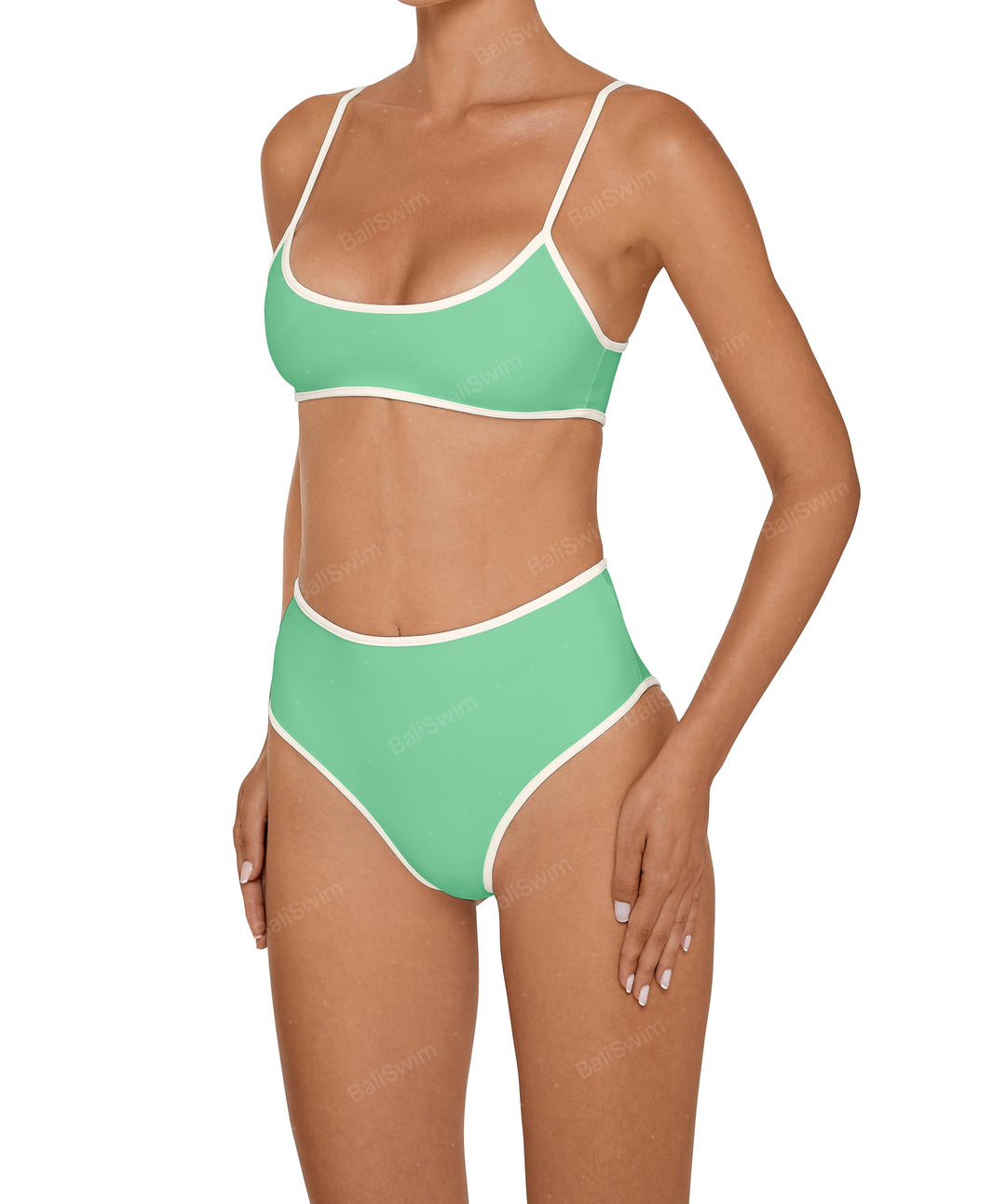 BSWS-T136 Curve Neckline Bralette Top With Binding