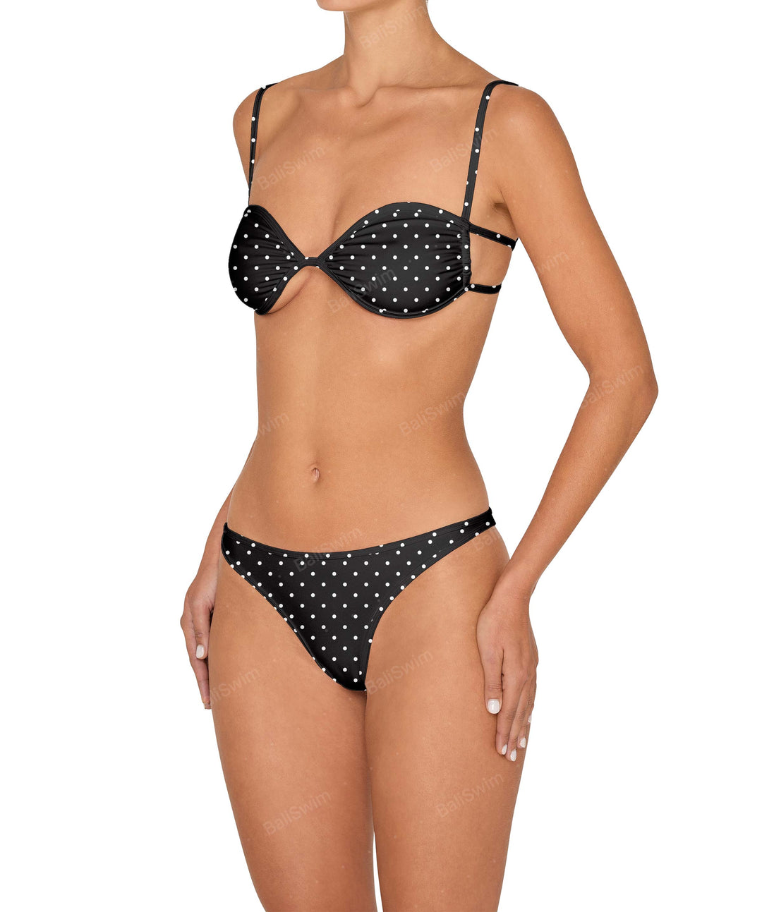 BSWS-T142 Binding Ruched Bralette Top