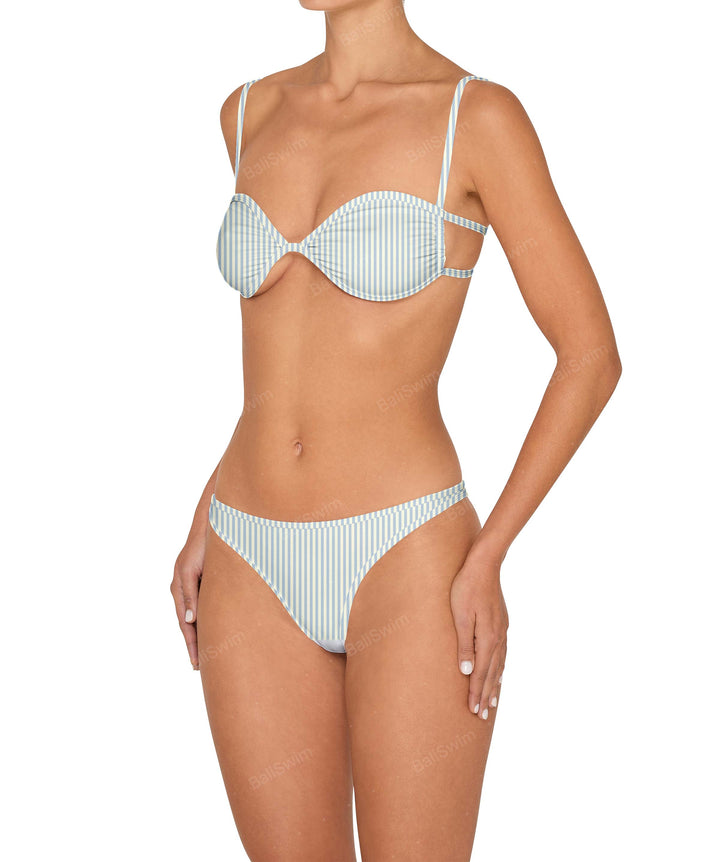 BSWS-T142 Binding Ruched Bralette Top