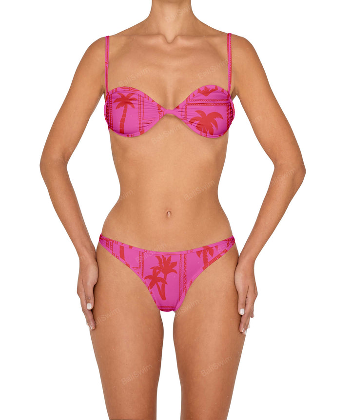 BSWS-T142 Binding Ruched Bralette Top