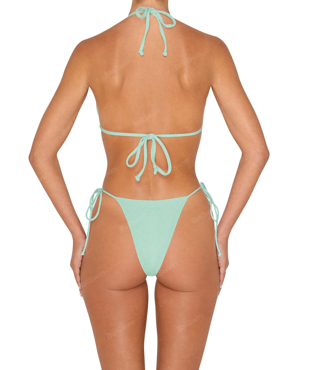 BSWS-B146 Tie Side Flower Crochet Cheeky Bottom