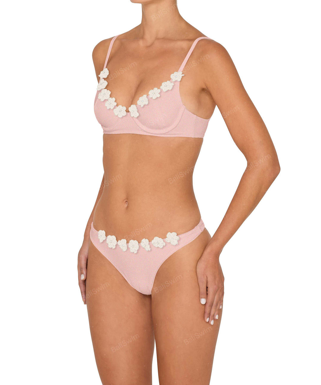 BSWS-B147 Classic Seamless Bottom With Flower Crochet