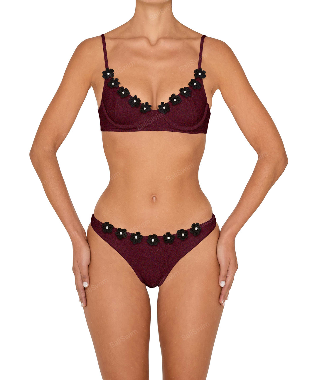 BSWS-B147 Classic Seamless Bottom With Flower Crochet