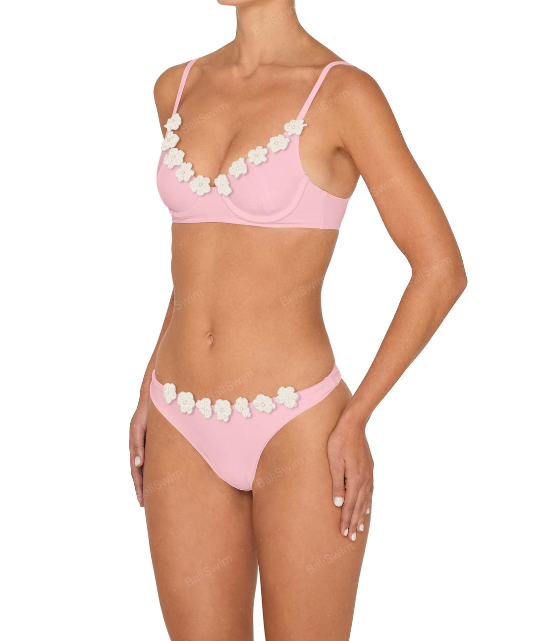 BSWS-B147 Classic Seamless Bottom With Flower Crochet