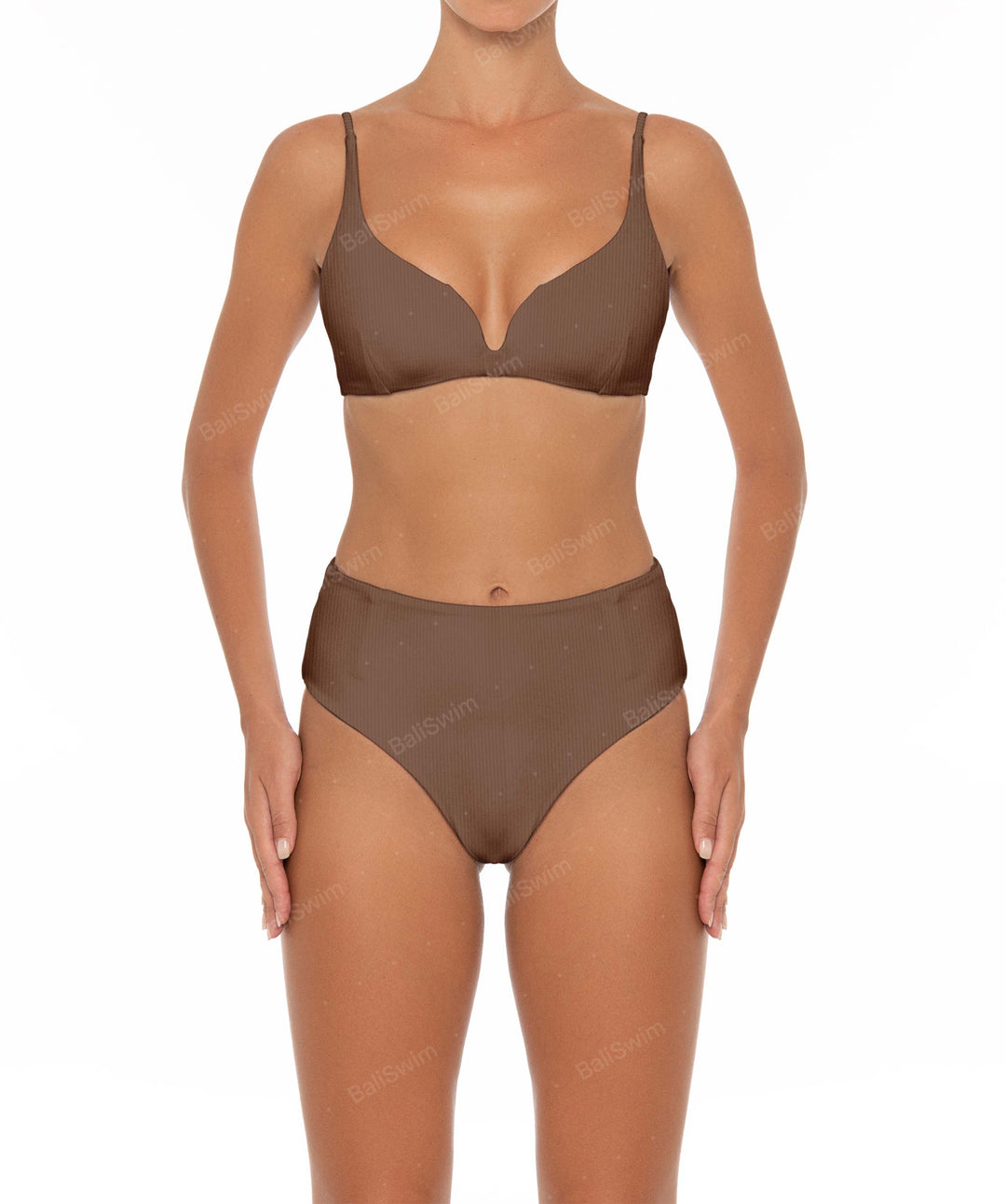 BSWS-B40 Darted High Rise Bikini Bottom
