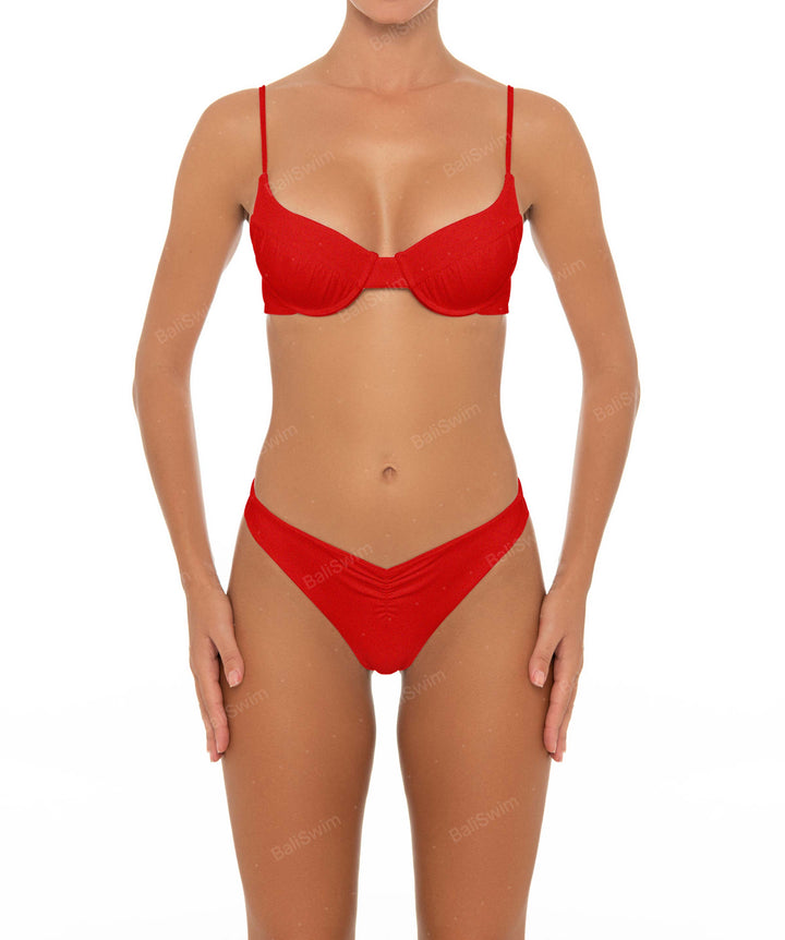 BSWS-B52 Front Gathered Bikini Bottom