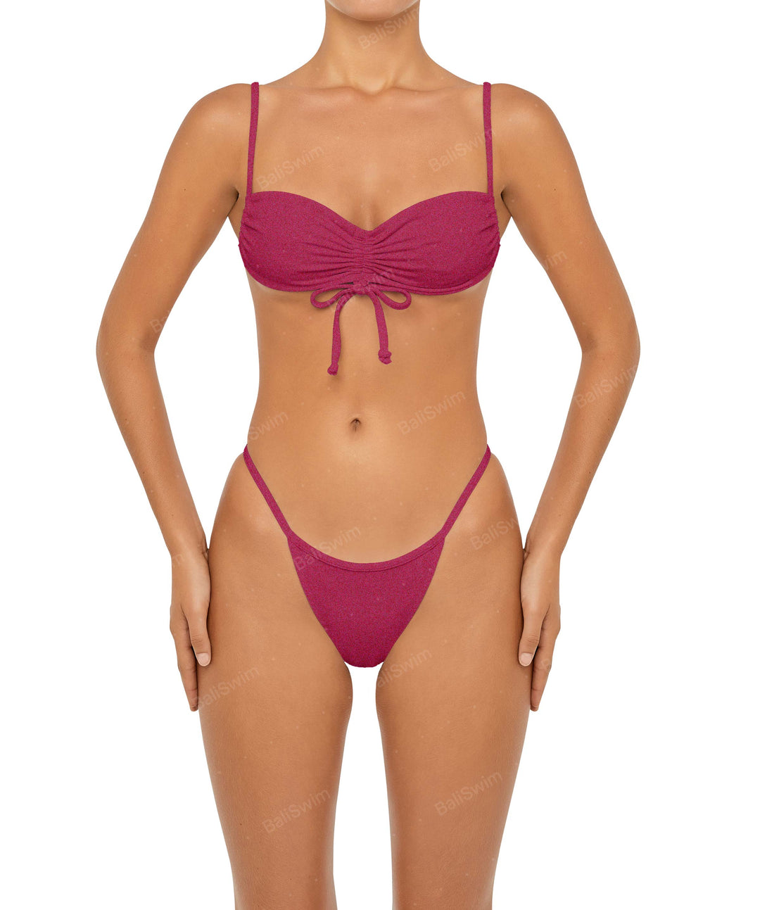 BSWS-T85 Adjustable Gathered Bikini Top