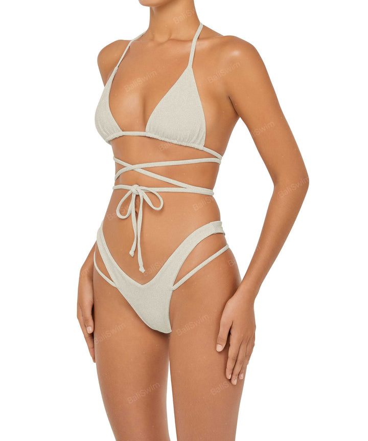 BSWS-T91 Wrap Around Straps Halter Bikini Top