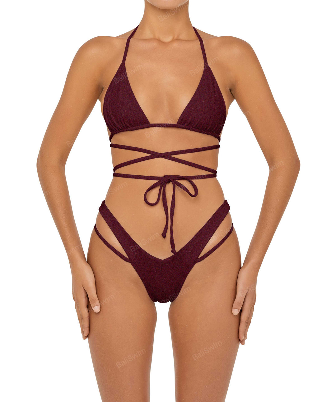 BSWS-B91 V-Waist Straps Bikini Bottom