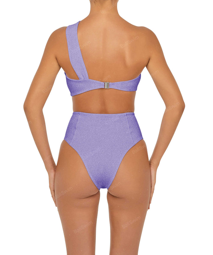 BSWS-T92 Ruched One Shoulder Bikini Top