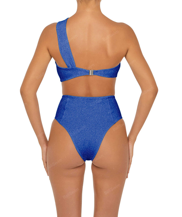 BSWS-T92 Ruched One Shoulder Bikini Top