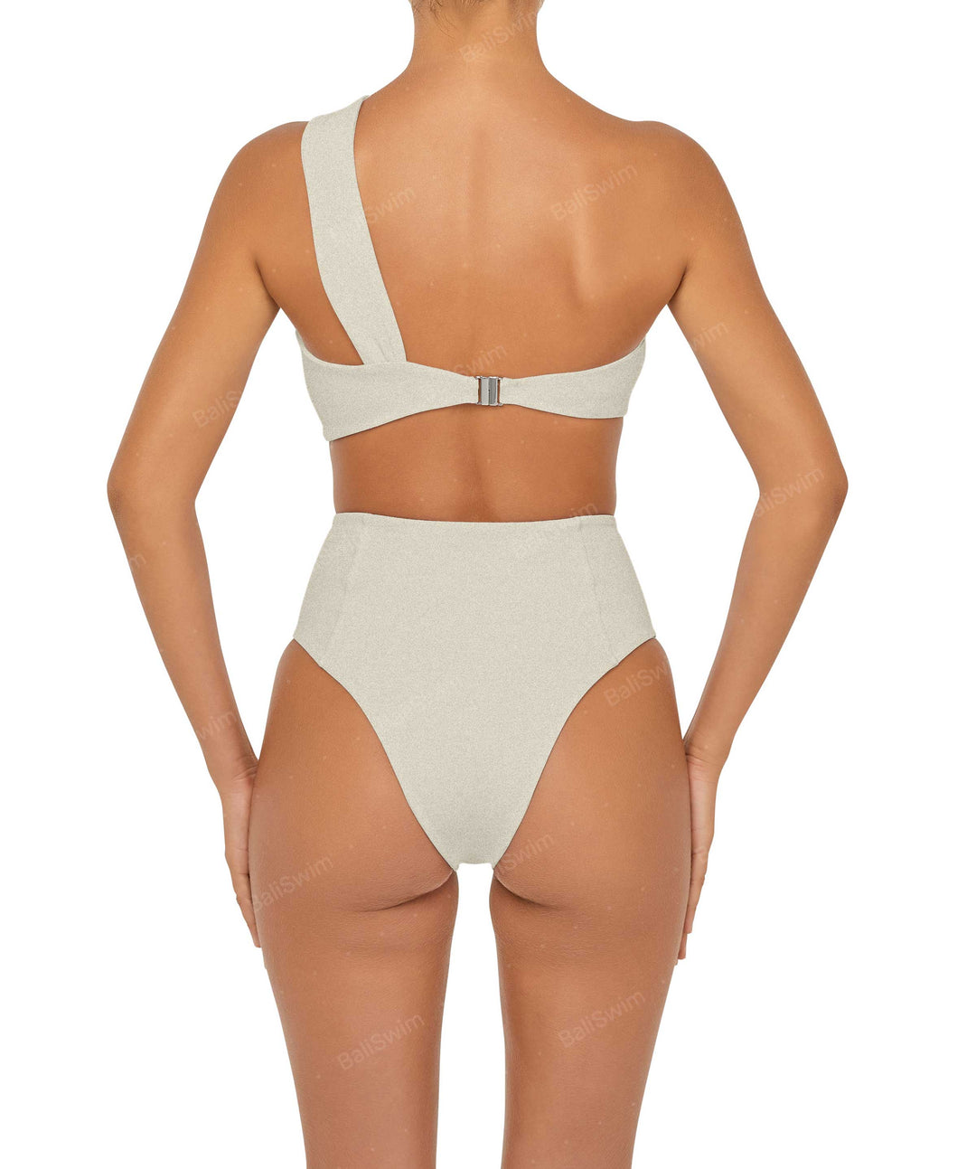 BSWS-T92 Ruched One Shoulder Bikini Top