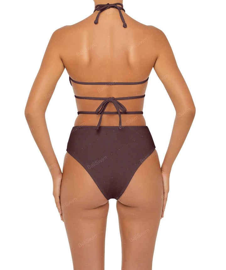 BSWS-B93 High Rise Waist Strap Bikini Bottom