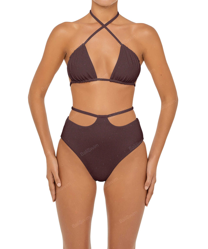 BSWS-B93 High Rise Waist Strap Bikini Bottom