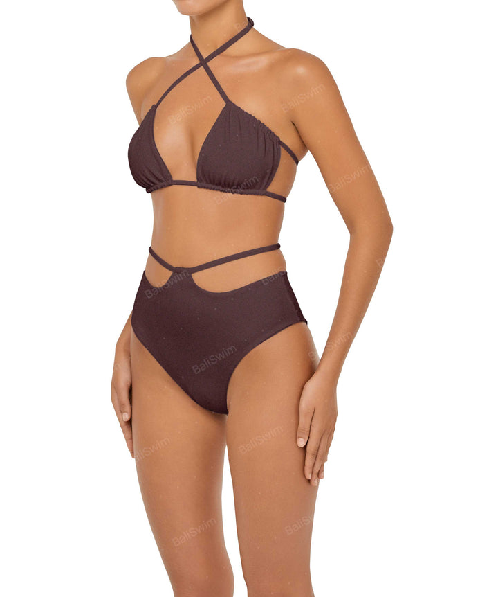BSWS-B93 High Rise Waist Strap Bikini Bottom