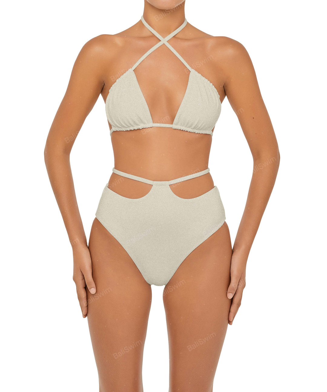 BSWS-B93 High Rise Waist Strap Bikini Bottom