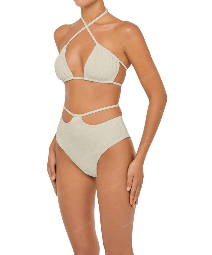 BSWS-B93 High Rise Waist Strap Bikini Bottom