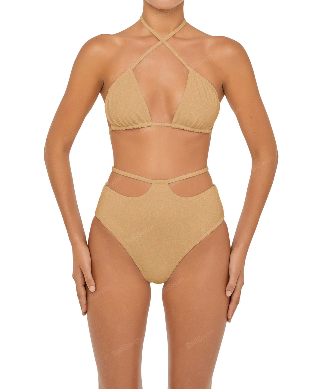 BSWS-B93 High Rise Waist Strap Bikini Bottom