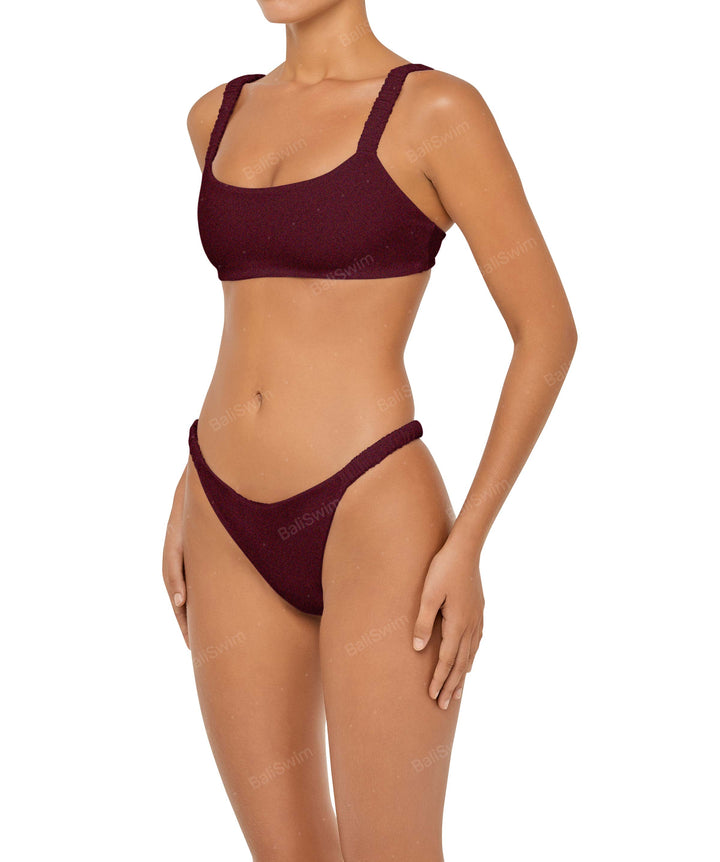 BSWS-T94 Gathered Strap Camisole Bikini Top