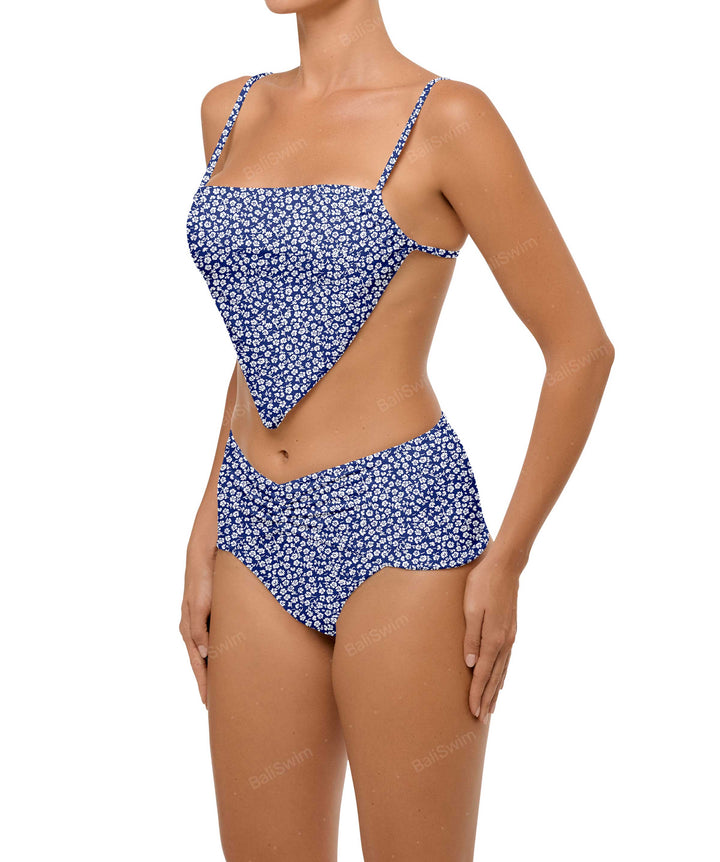 BSWS-B97 Ruched High Rise Bikini Bottom