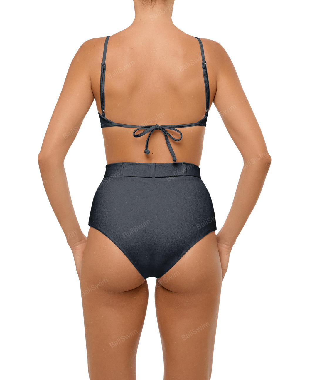 BSWS-B98 Belted High Rise Bikini Bottom
