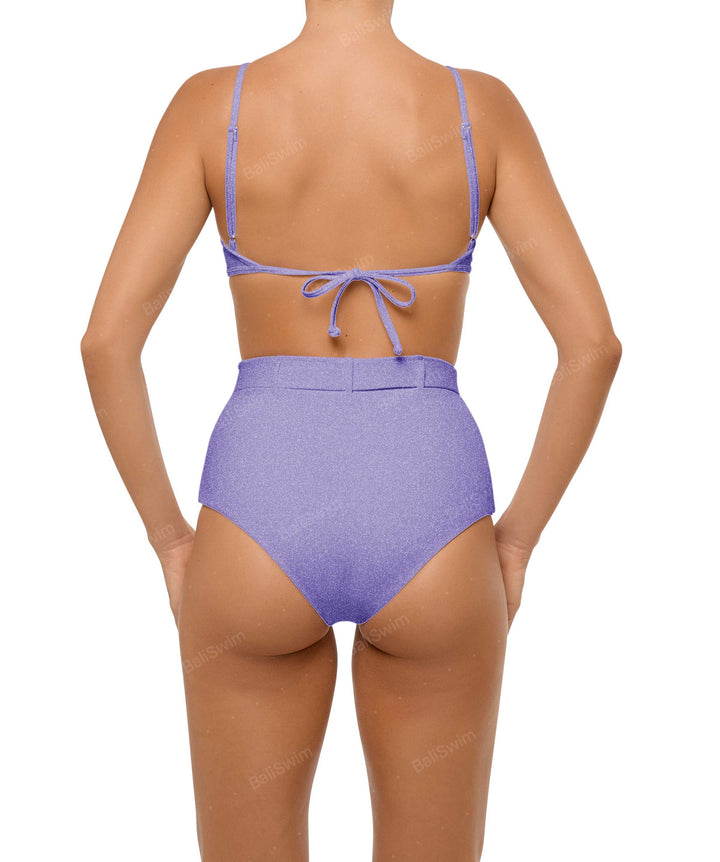 BSWS-B98 Belted High Rise Bikini Bottom