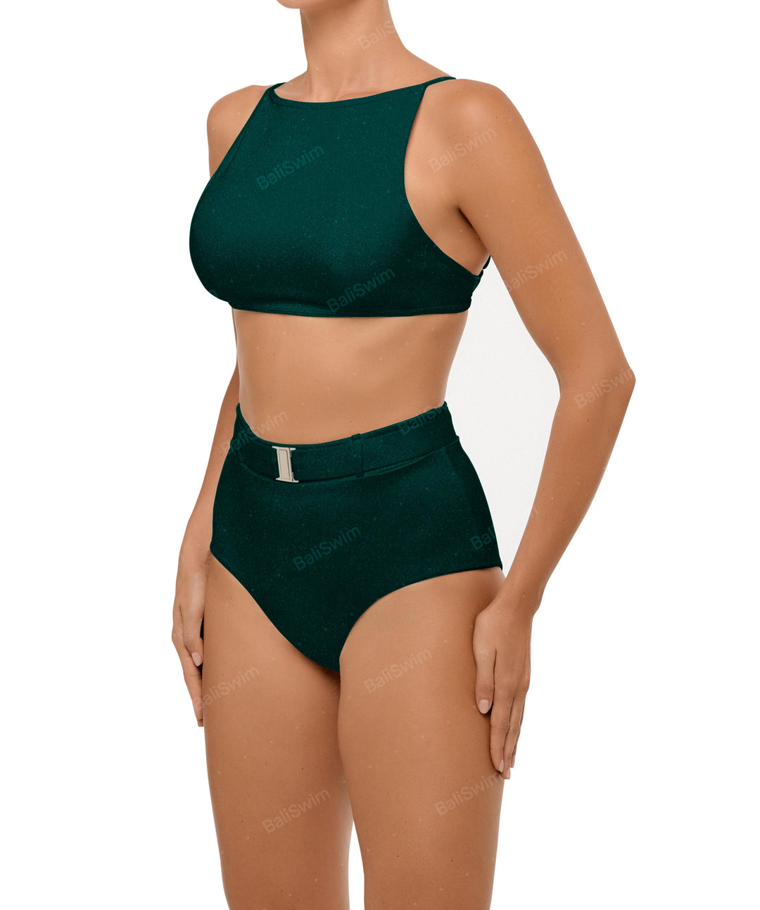 BSWS-B98 Belted High Rise Bikini Bottom