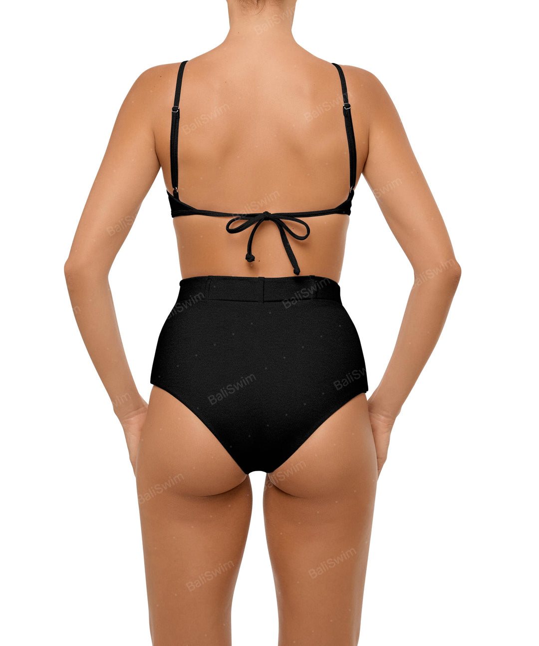 BSWS-B98 Belted High Rise Bikini Bottom