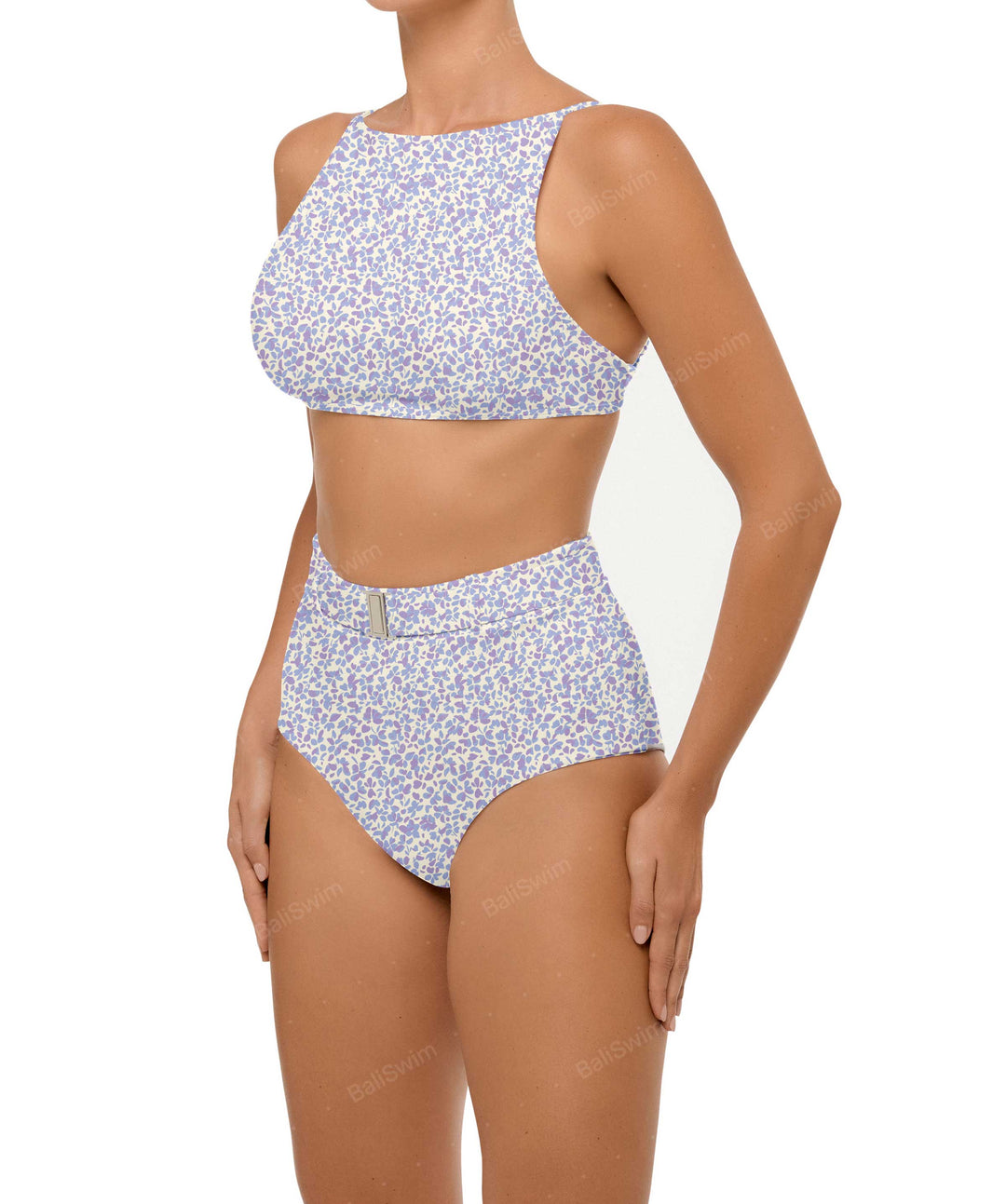 BSWS-B98 Belted High Rise Bikini Bottom