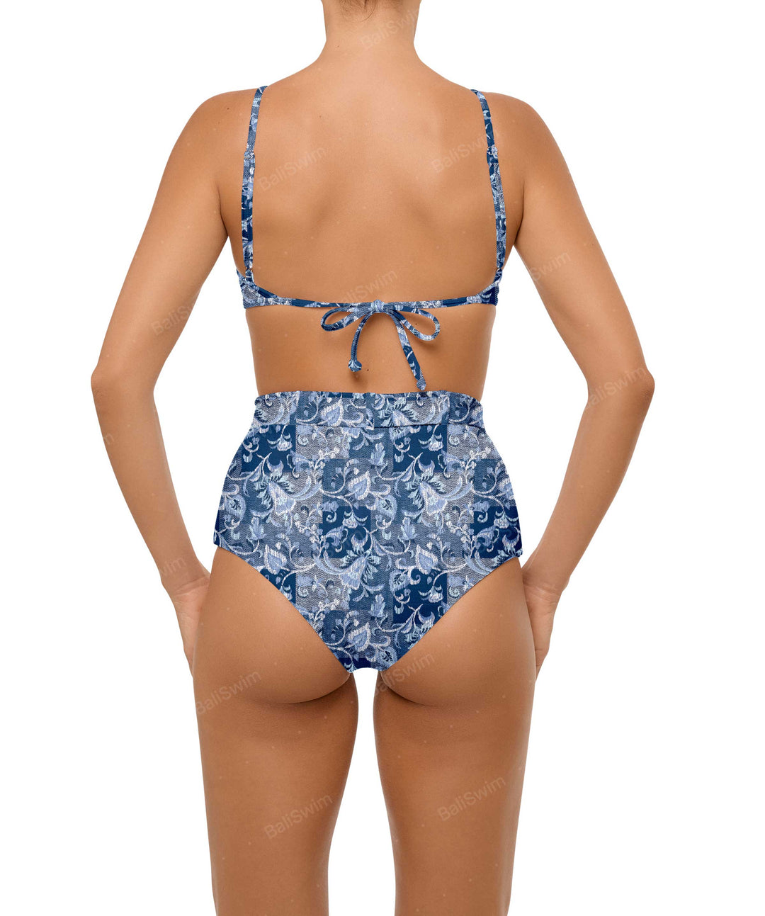 BSWS-B98 Belted High Rise Bikini Bottom