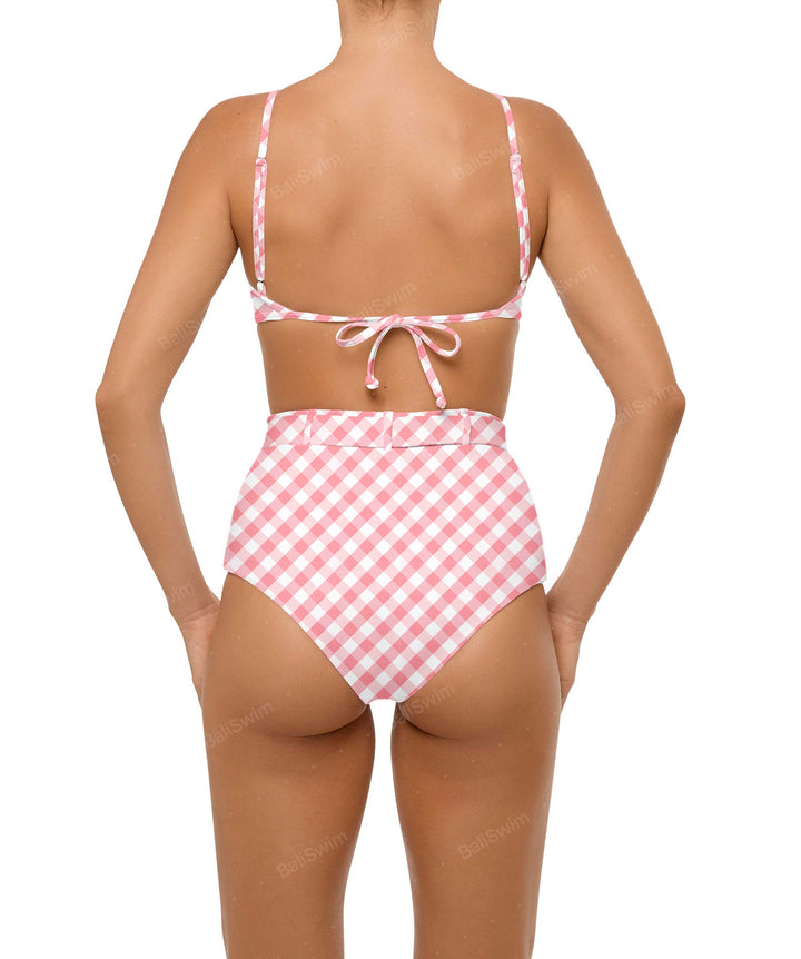 BSWS-B98 Belted High Rise Bikini Bottom