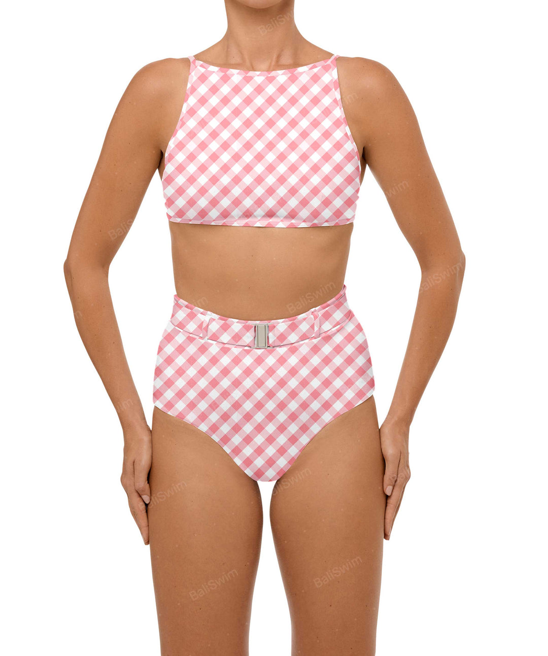 BSWS-B98 Belted High Rise Bikini Bottom