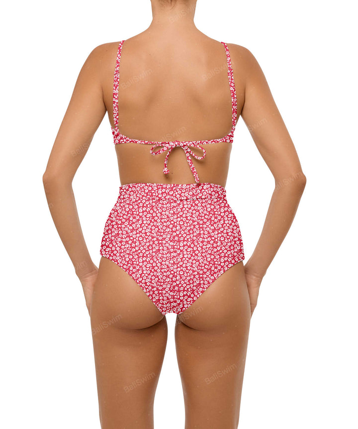 BSWS-B98 Belted High Rise Bikini Bottom